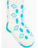 RANK 45 Girls' Cactus & Southwestern Print Crew Socks - 2-Pack, Multi, hi-res