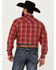 Image #4 - Rodeo Clothing Men's Plaid Print Long Sleeve Snap Western Shirt, Red, hi-res