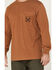 Image #3 - Hawx Men's Wrenches Embroidered Pocket Long Sleeve Work T-Shirt, Rust Copper, hi-res