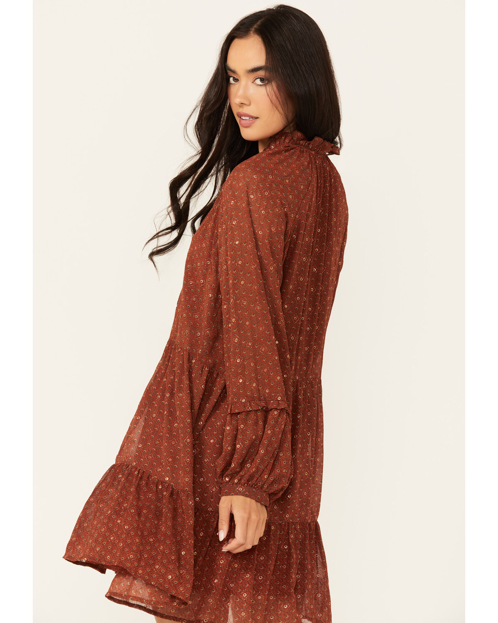 Puff sleeve peasant dress cheap