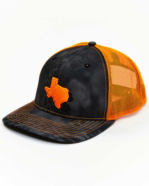 Oil Field Hats Men's Kryptek & Orange Texas State Patch Mesh-Back Ball Cap , Camouflage, hi-res