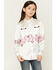 Image #1 - Cowgirl Hardware Girls' Wild Flower Long Sleeve Pearl Snap Western Shirt, White, hi-res