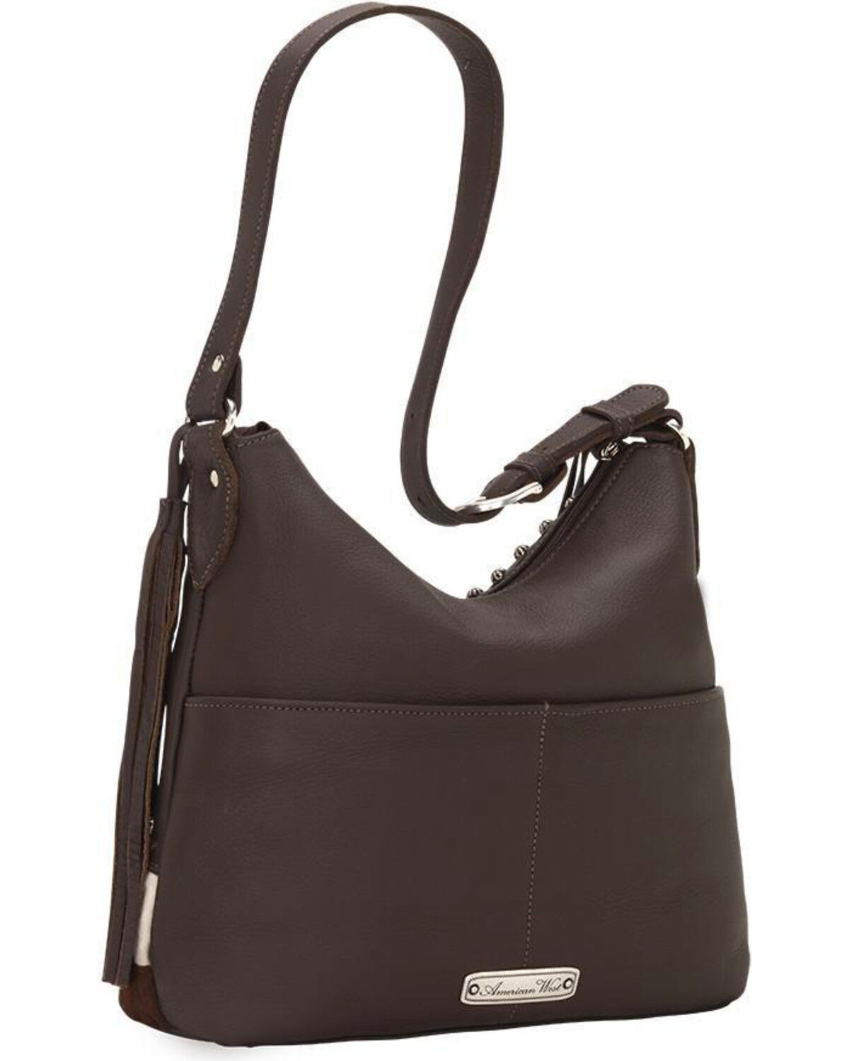 Image #3 - American West Women's Wild Horses Shoulder Handbag, Chocolate, hi-res
