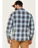 Image #4 - Flag & Anthem Men's Vail Vintage Large Plaid Print Long Sleeve Button Down Western Shirt , Navy, hi-res