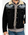 Image #4 - Scully Men's Boar Suede Southwestern Yolk Jean Jacket , Black, hi-res