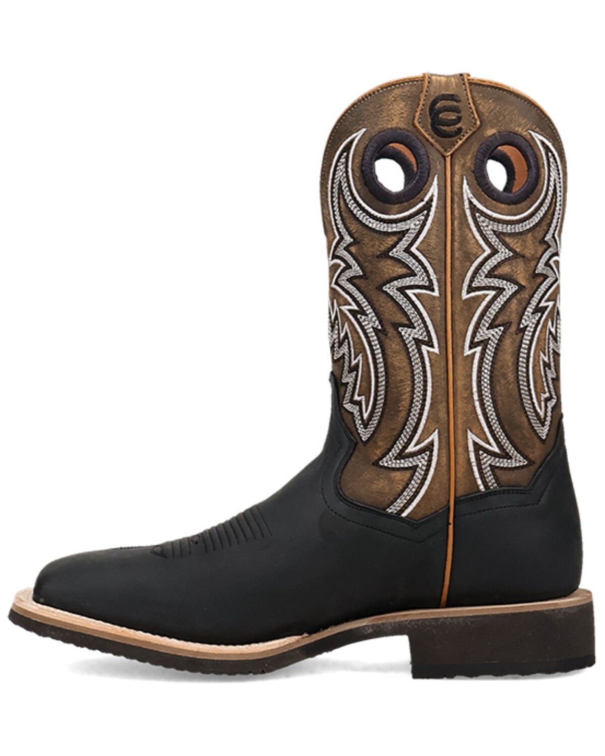Image #3 - Dan Post Men's Royston Performance Western Boots - Broad Square Toe, Black, hi-res