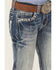 Image #4 - Grace in LA Little Girls' Light Wash Double Horseshoe Pocket Bootcut Stretch Denim Jeans, Blue, hi-res