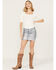 Image #2 - Idyllwind Women's Goldfinch Gypsy High Rise Denim Foiled Skirt, Light Medium Wash, hi-res