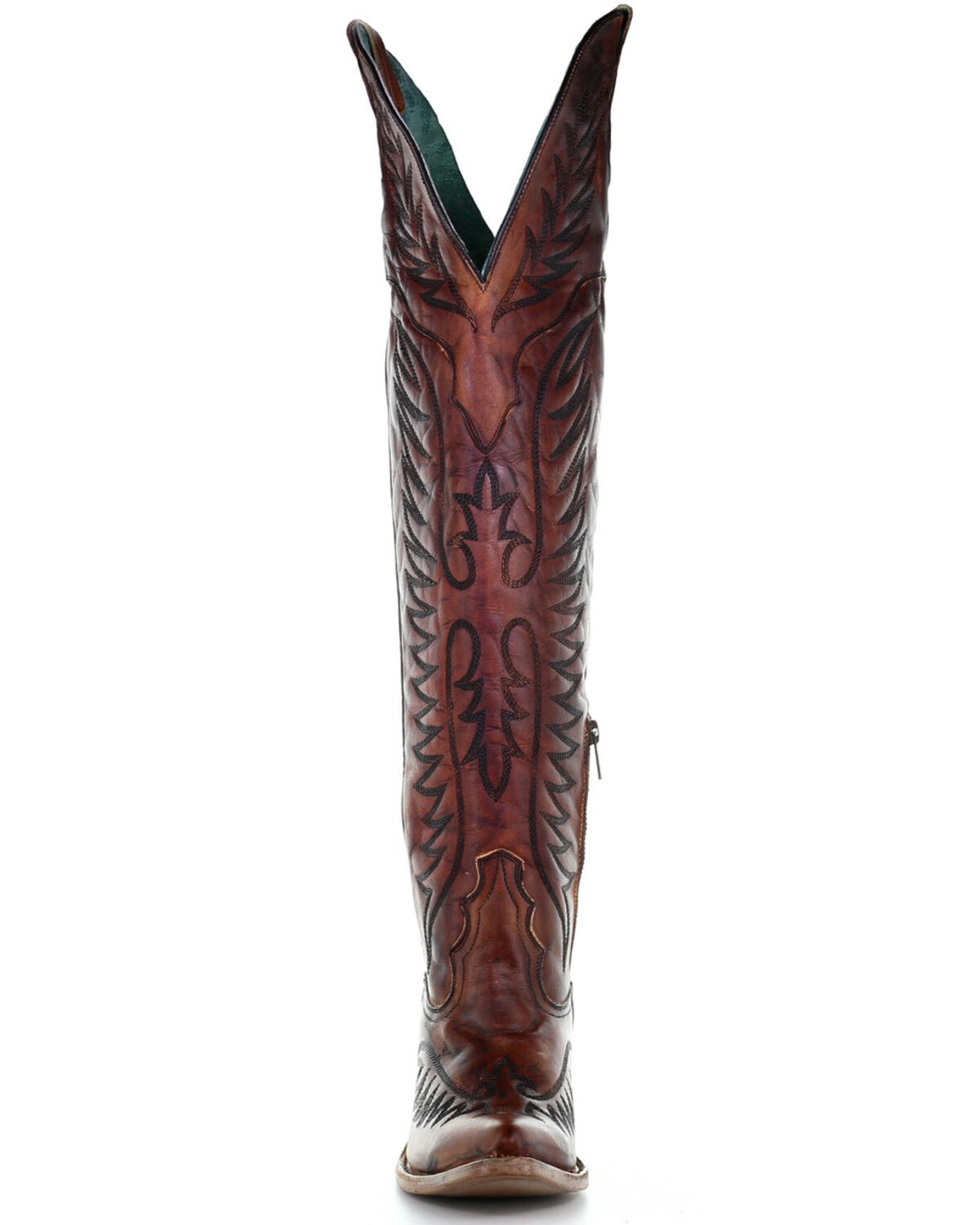 Image #5 - Corral Women's Leather Tall Western Boots - Round Toe, Cognac, hi-res