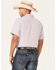 Image #4 - Cody James Men's Redfield Dobby Stripe Print Short Sleeve Snap Western Shirt, White, hi-res
