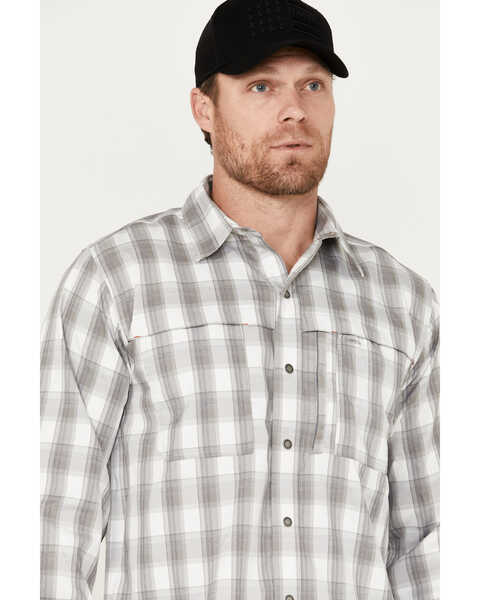 Image #2 - Dickies Men's Temp IQ Plaid Long Sleeve Western Snap Work Shirt, Charcoal, hi-res