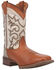 Image #1 - Laredo Men's 11" Dewey Western Boots - Broad Square Toe, Distressed Brown, hi-res