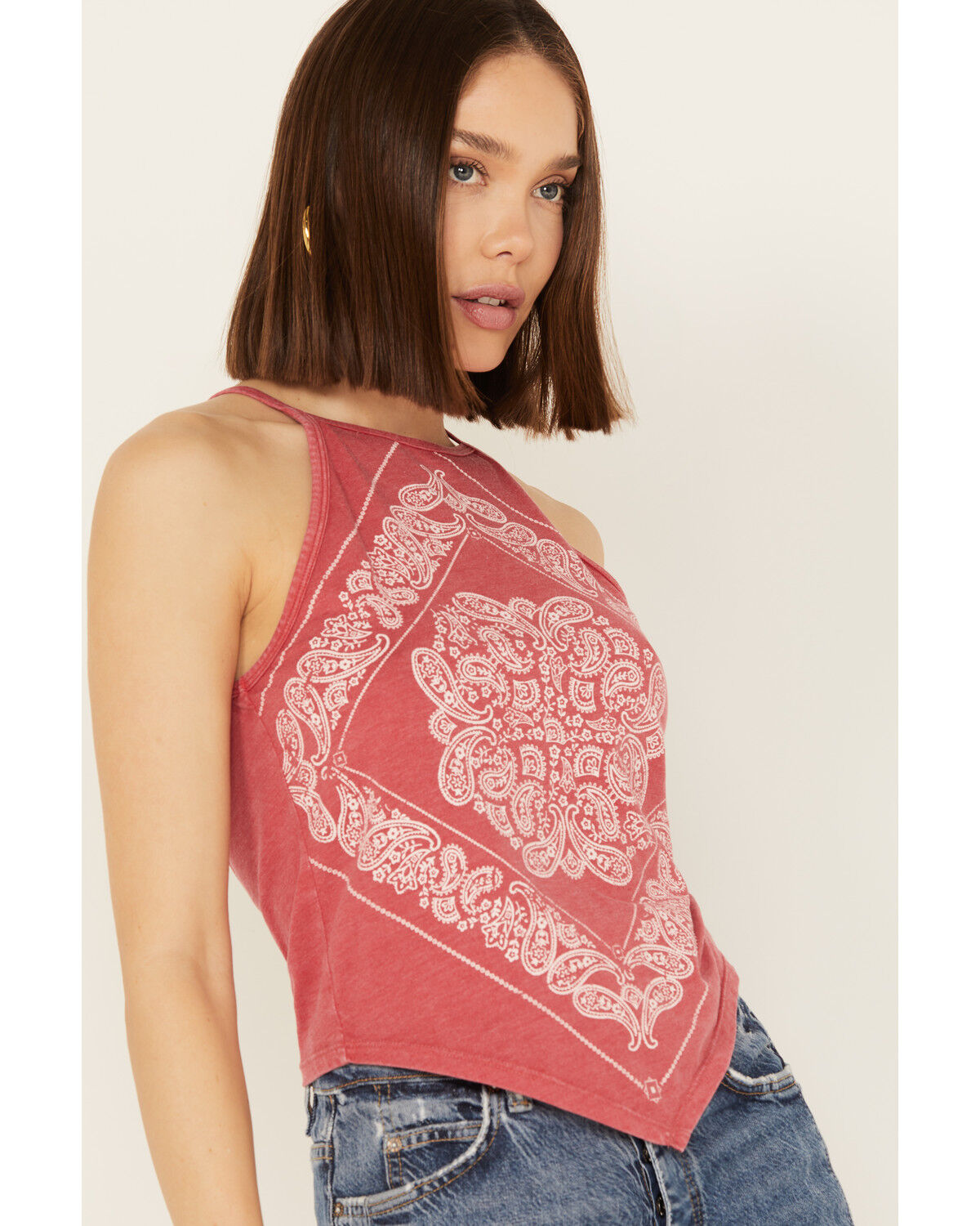 Image #2 - Rock & Roll Denim Women's Bandana Print Sleeveless Tank, , hi-res