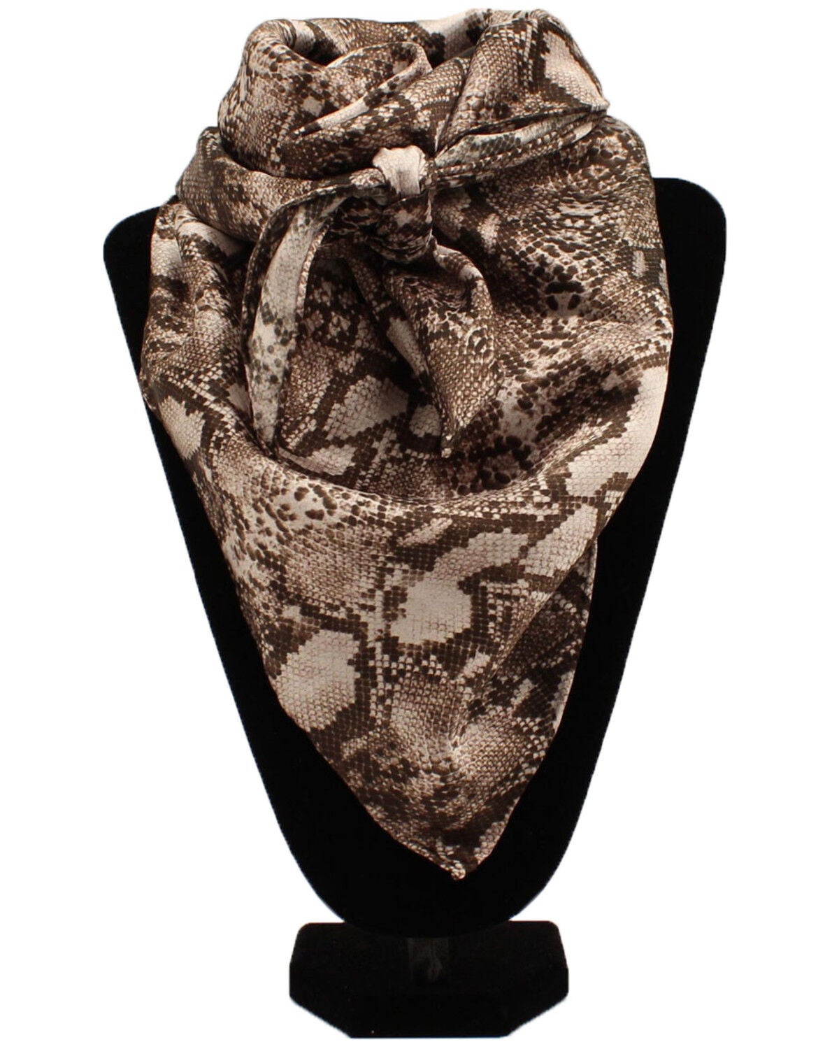 M&F Western Women's Snake Print Scarf, Grey, hi-res