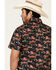 Dale Brisby Men's Black Desert Novelty Print Short Sleeve Western Shirt , Black, hi-res
