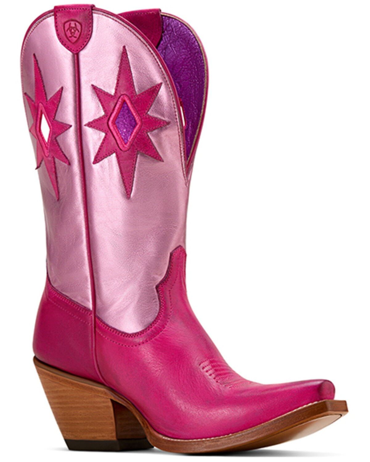 Image #1 - Ariat Women's Starlight Western Boots - Snip Toe, Pink, hi-res