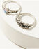 Image #3 - Shyanne Women's Moonstone Ring Set - 4 Piece, Silver, hi-res