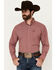 Image #1 - Ariat Men's Porter Plaid Print Long Sleeve Button-Down Performance Shirt - Tall, Red, hi-res