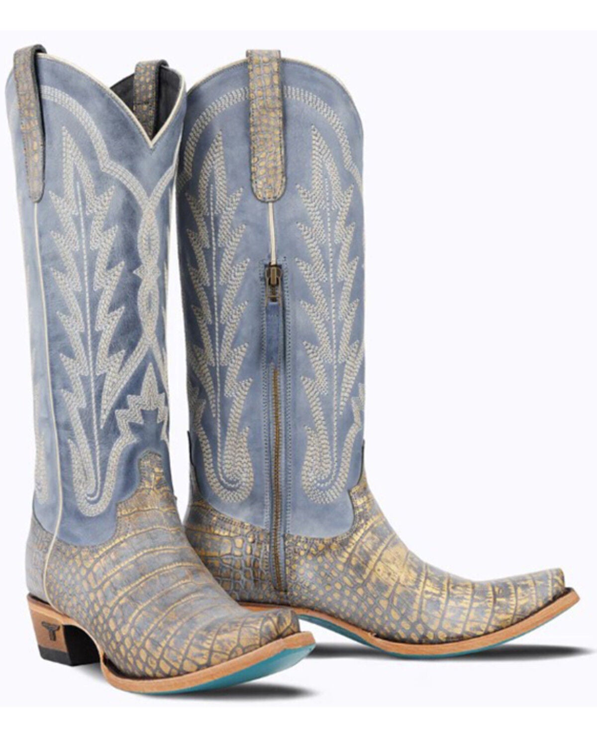 Lane Women's Skylight Tall Western Boots - Snip Toe, Blue, hi-res