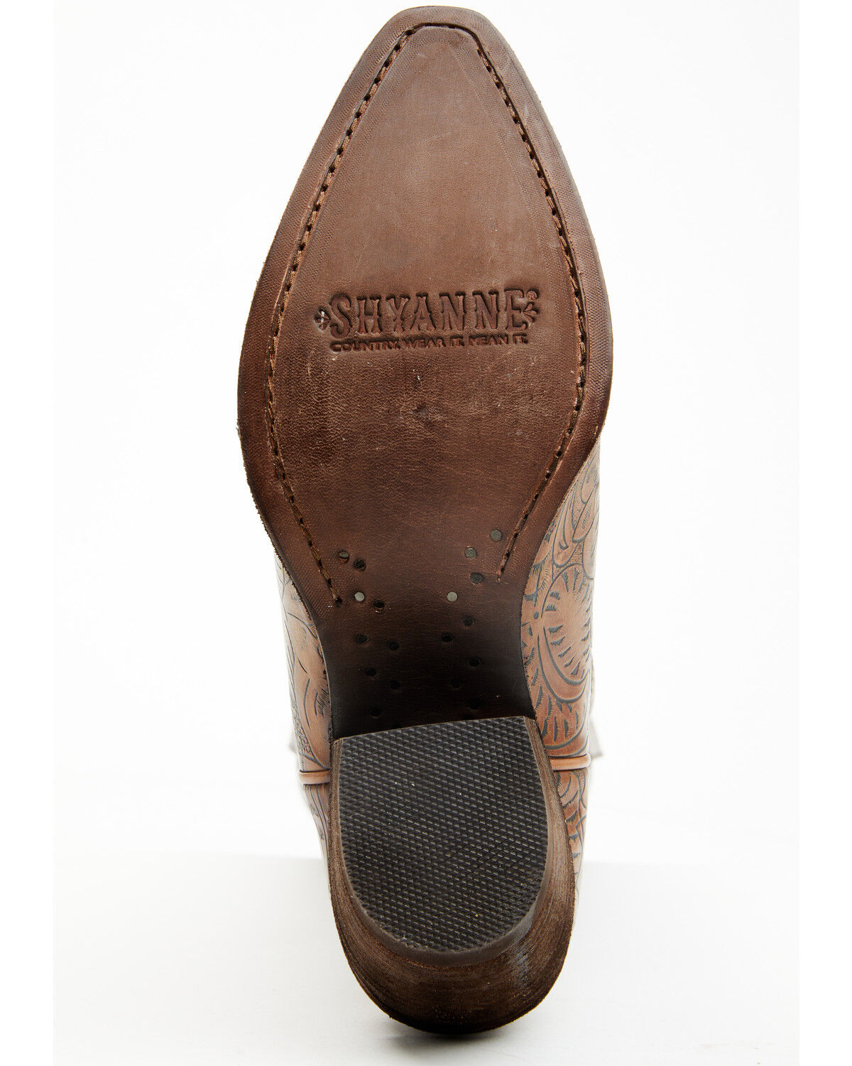 Image #7 - Shyanne Women's Eden Tooled Tall Western Boots - Snip Toe, Brown, hi-res