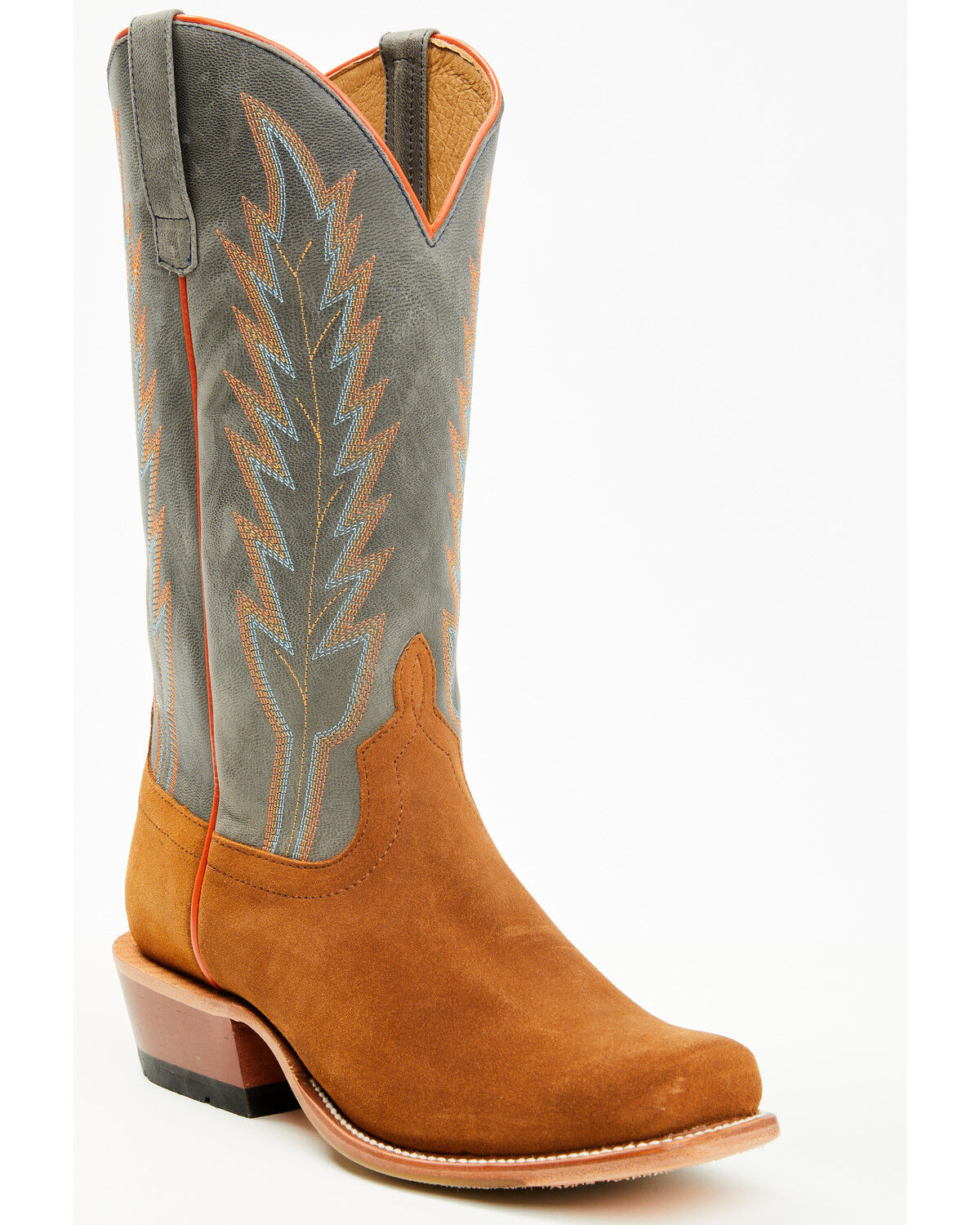 Image #1 - Horse Power Men's Ginger Suede Western Boots - Square Toe, Tan, hi-res