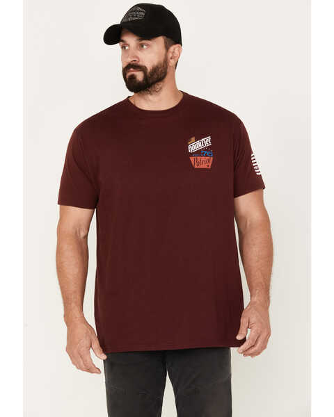 Howitzer Men's Beer Badge Short Sleeve Graphic T-Shirt, Burgundy, hi-res