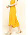 Rock & Roll Denim Women's Squash Blossom Embroidered Culotte Jumpsuit, Dark Yellow, hi-res