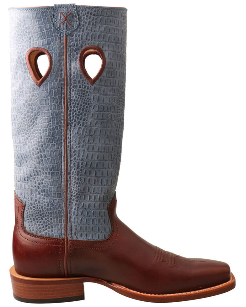 Twisted X Women's Ruff Stock Western Boots - Wide Square Toe, Brown, hi-res