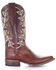 Circle G Women's Cognac Embroidery Western Boots - Square Toe, Cognac, hi-res