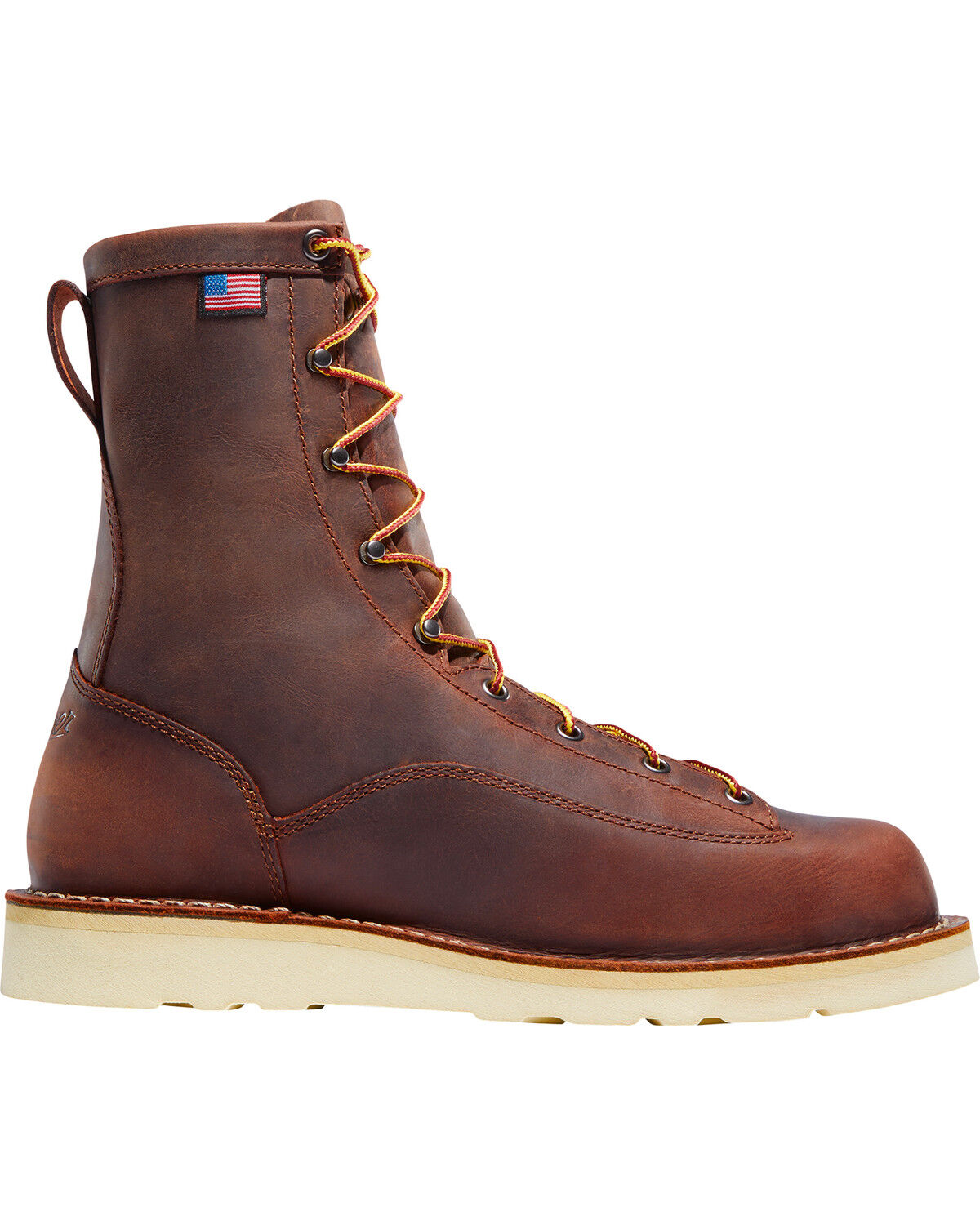 Image #3 - Danner Men's Bull Run 8" Work Boots - Plain Toe, Brown, hi-res