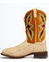 Image #3 - Dan Post Men's Exotic Sea Bass Skin Western Boots - Broad Square Toe, Brown, hi-res