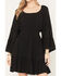 Image #3 - Shyanne Women's Highlands Embroidered Long Bell Sleeve Mini Dress, Black, hi-res