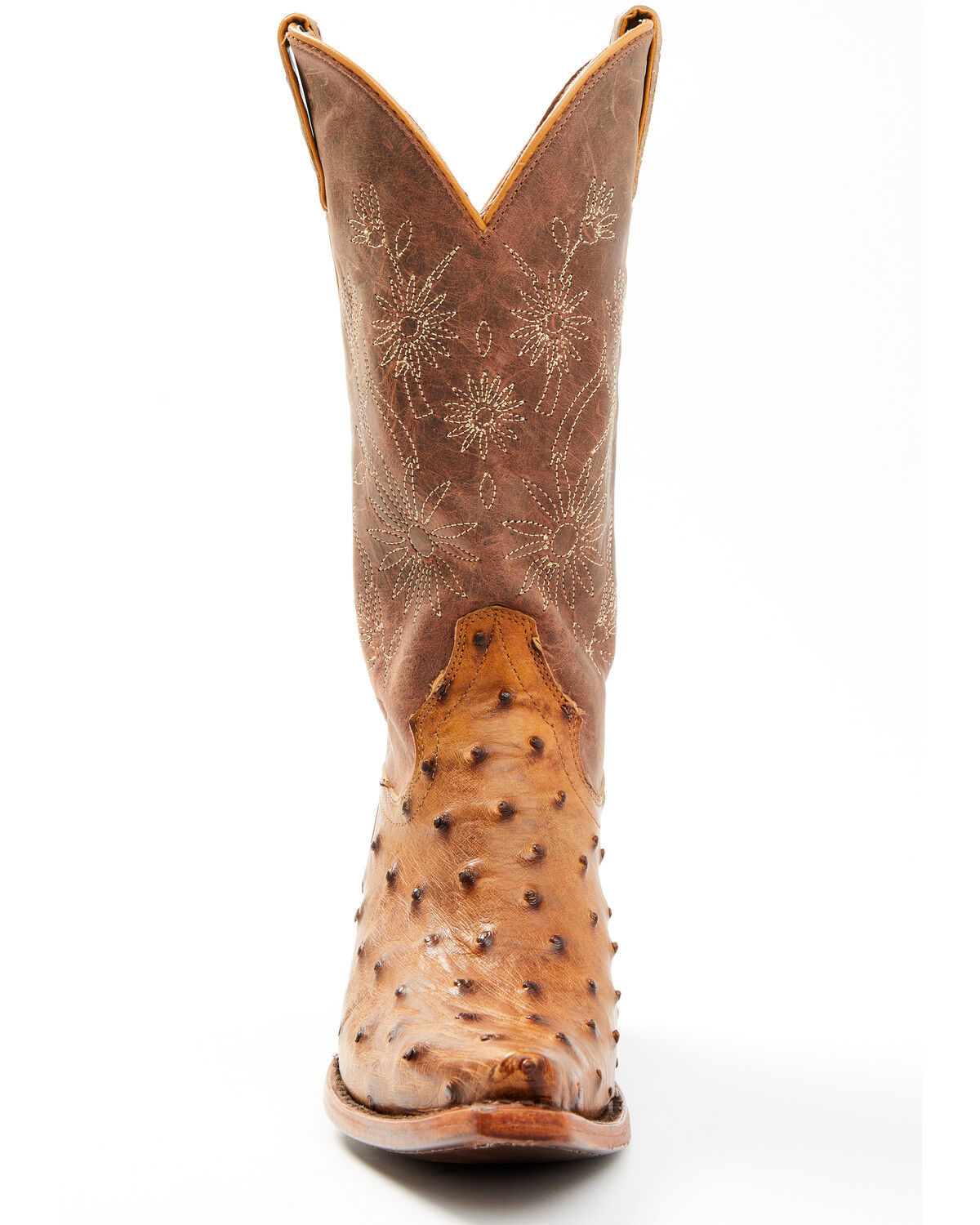 Image #4 - Shyanne Women's Daisie Exotic Full Quill Ostrich Western Boots - Snip Toe, Tan, hi-res