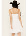 Image #4 - Angie Women's Eyelet Knot Front Dress, White, hi-res