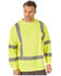 Wrangler Riggs Men's Safety Green High Visibility Long Sleeve Work T-Shirt  , Yellow, hi-res