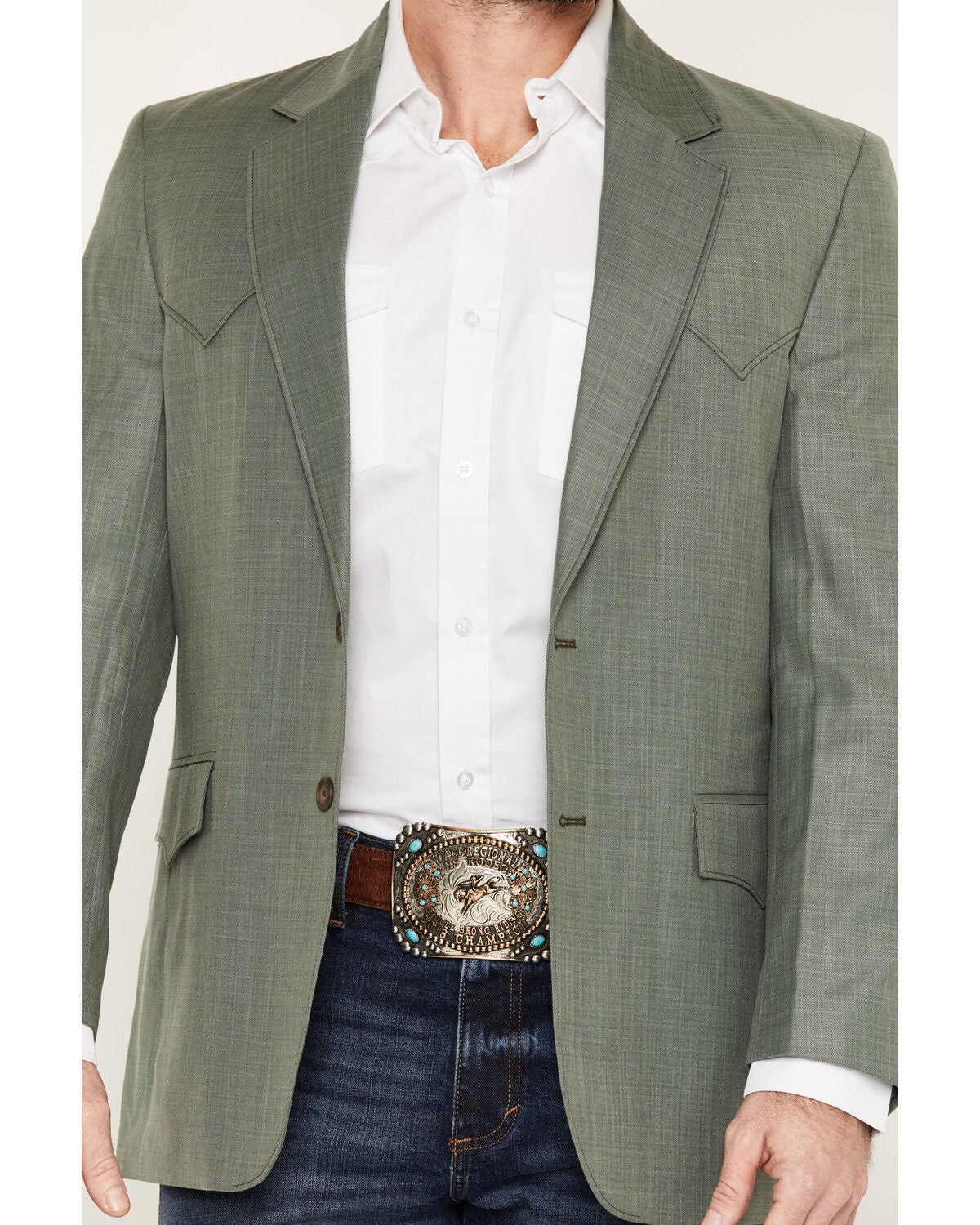 Image #3 - Circle S Men's Lubbock Button-Down Sportcoat, Sage, hi-res