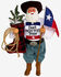 Image #1 - Santa's Workshop 12" Don't Mess With Texas Claus Figurine, Red, hi-res