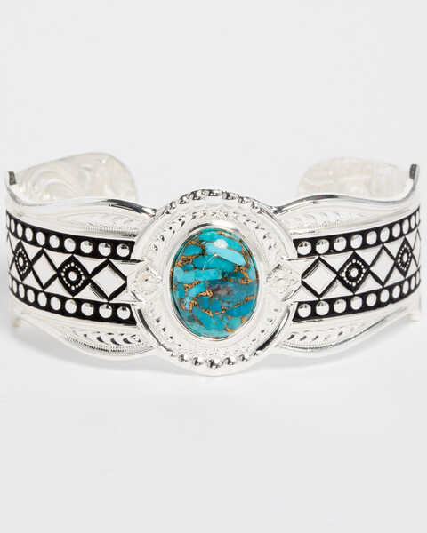 Montana Silversmiths Women's Phases Of The World Cuff Bracelet , Silver, hi-res