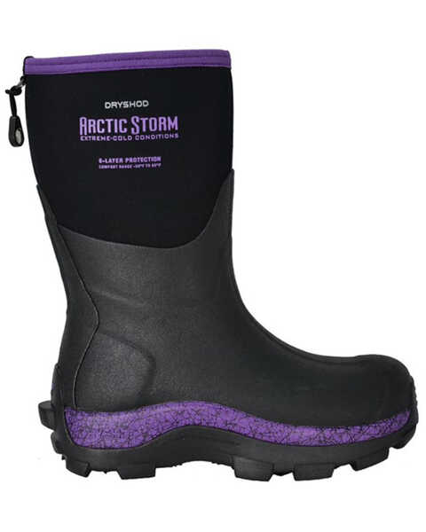 Image #2 - Dryshod Women's Arctic Storm Mid Winter Rubber Boots - Soft Toe, Black, hi-res