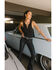 Image #1 - Idyllwind Women's Rhinestone Chain Ribbed Tank, Black, hi-res