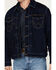 Image #3 - Wrangler Men's Vintage Sherpa Lined Trucker Jacket , Dark Blue, hi-res