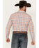Image #4 - Ariat Men's Team Damion Southwestern Plaid Print Long Sleeve Button-Down Western Shirt, Peach, hi-res
