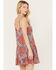 Image #4 - Rock & Roll Denim Women's Bandana Print Tiered Sleeveless Mini Dress, Red, hi-res