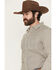 Image #2 - Gibson Trading Co Men's Bullseye Geo Print Long Sleeve Button-Down Western Shirt - Big, Ivory, hi-res