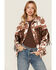 Image #1 - Saints & Hearts Women's Cow Print Tassel Jacket, Brown, hi-res
