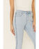 Grace in LA Women's Distressed Flare Leg Jeans, Blue, hi-res