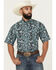 Image #1 - Cinch Men's Paisley Print Short Sleeve Button-Down Western Shirt, Black, hi-res