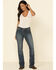Wrangler Women's Mid Rise Bootcut Jeans  , Indigo, hi-res