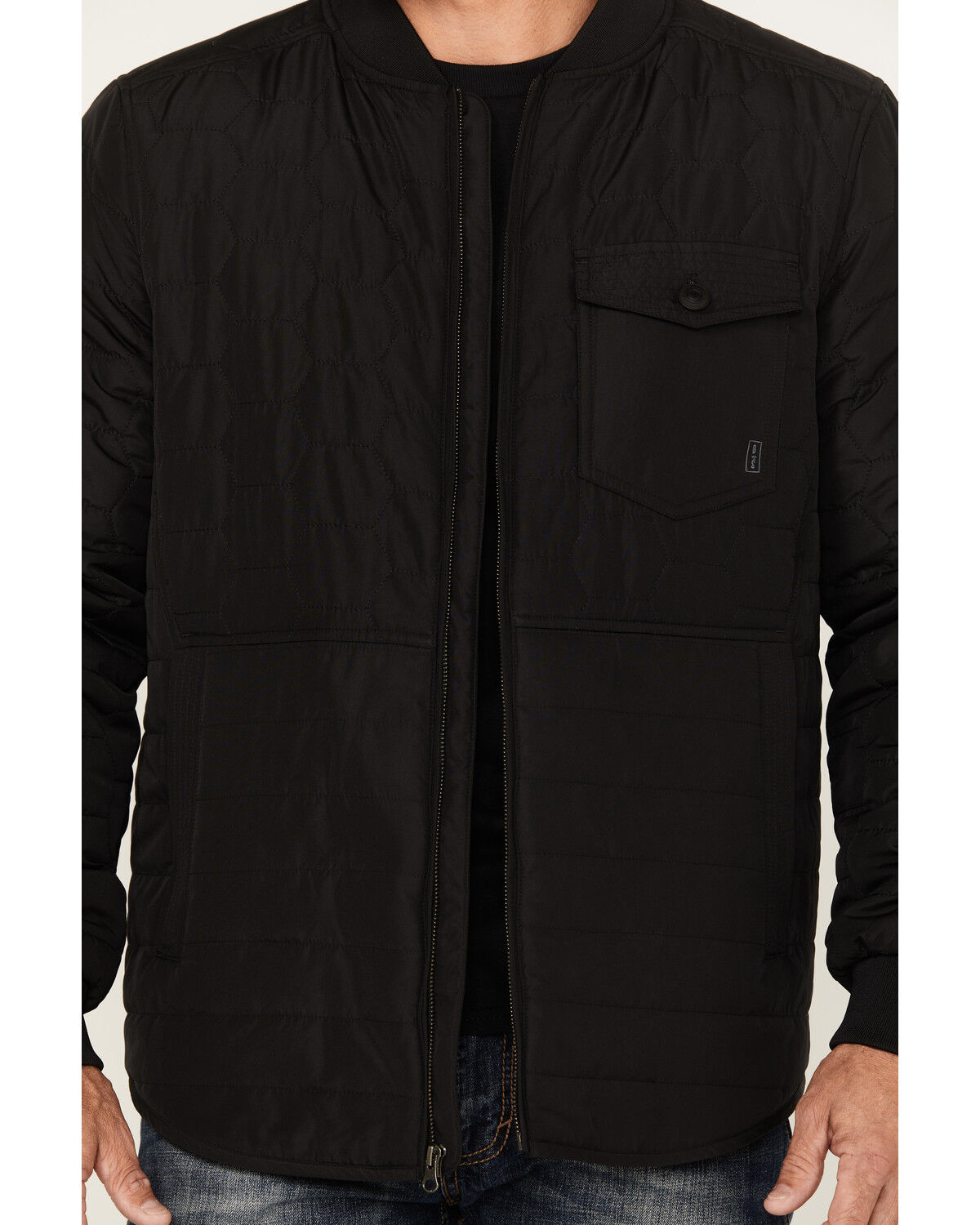 Image #3 - Brothers and Sons Men's Stevens Lightweight Varsity Insulated Jacket, Black, hi-res