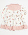 Image #3 - Angel Dear Infant Girls' Buckarette Boot Print Onesie Dress, Ivory, hi-res